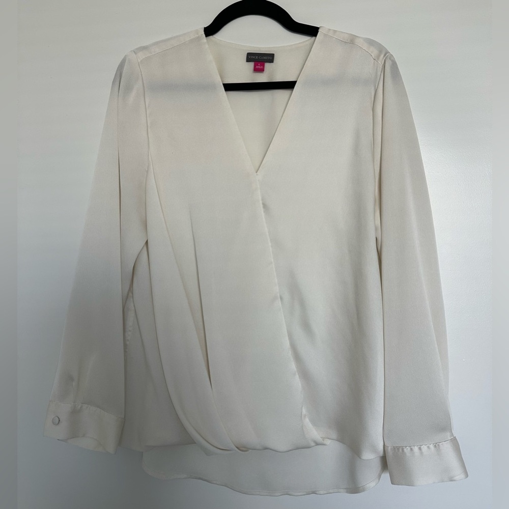 Vince Camuto Ivory Silky Blouse